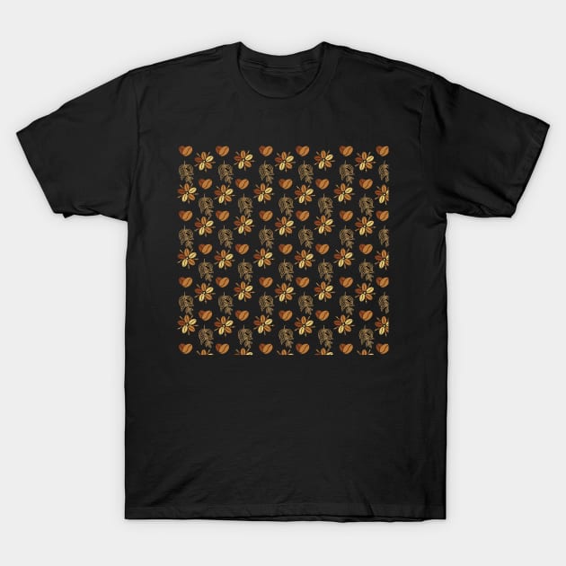 coffee pattern T-Shirt by ICONIS